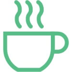 varuautomat kaffe illustration ikon som föreställer en kaffekopp