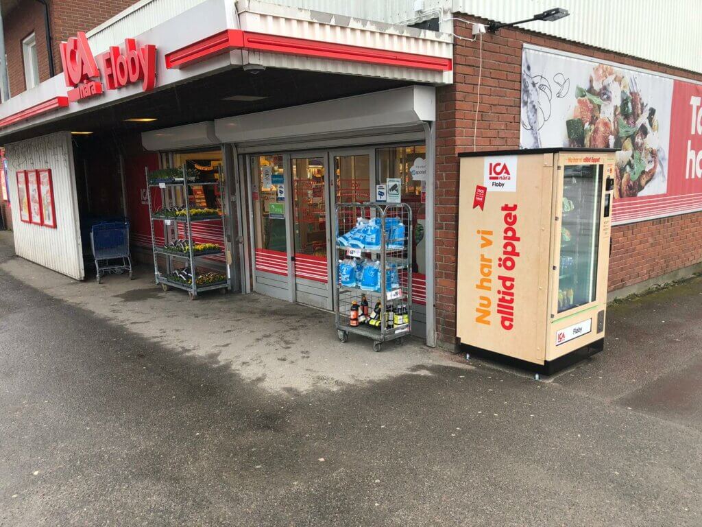 varuautomat utanför ICA floby